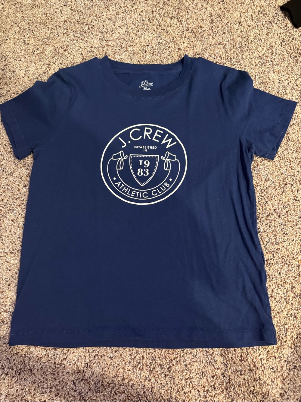 J. Crew Navy Short-Sleeve Athletic Club Graphic Tee